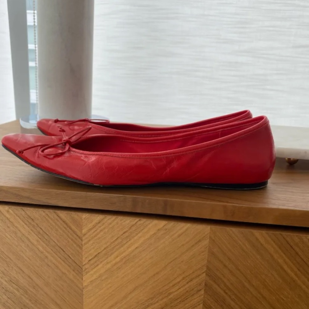 Red Zara flats